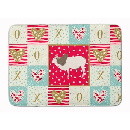 Carolines Treasures 19 x 27 in. Malvi Cow Love Machine Washable Memory Foam Mat CK5257RUG